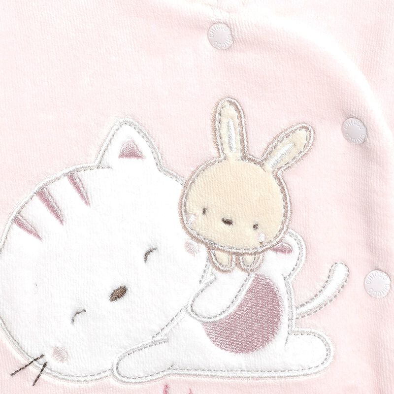 Girls Light Pink Velour Reversible Cardigan image number 2